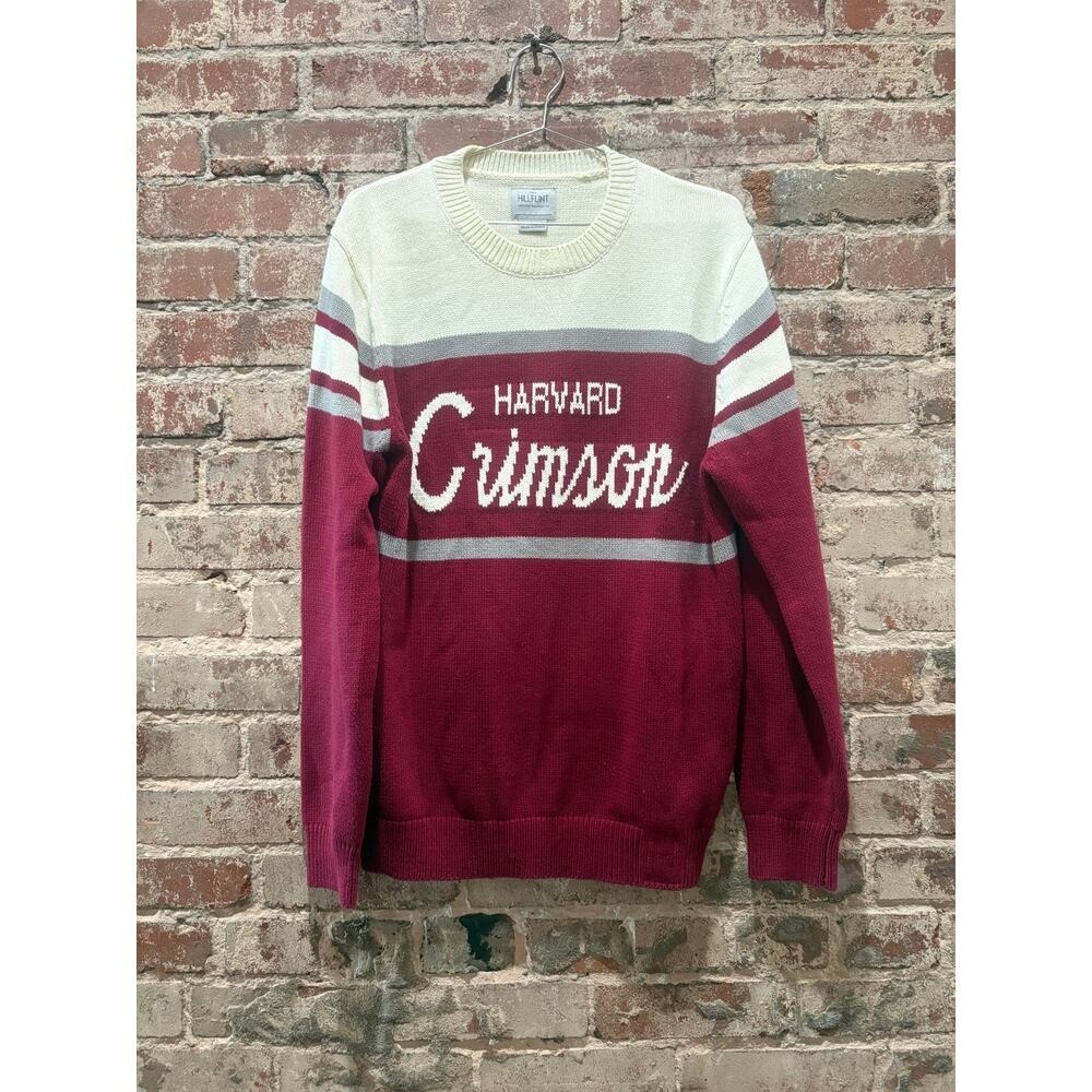 Hillflint Harvard Crimson Vintage Inspired Tailgate Sweater Size Large - Picture 2 of 9